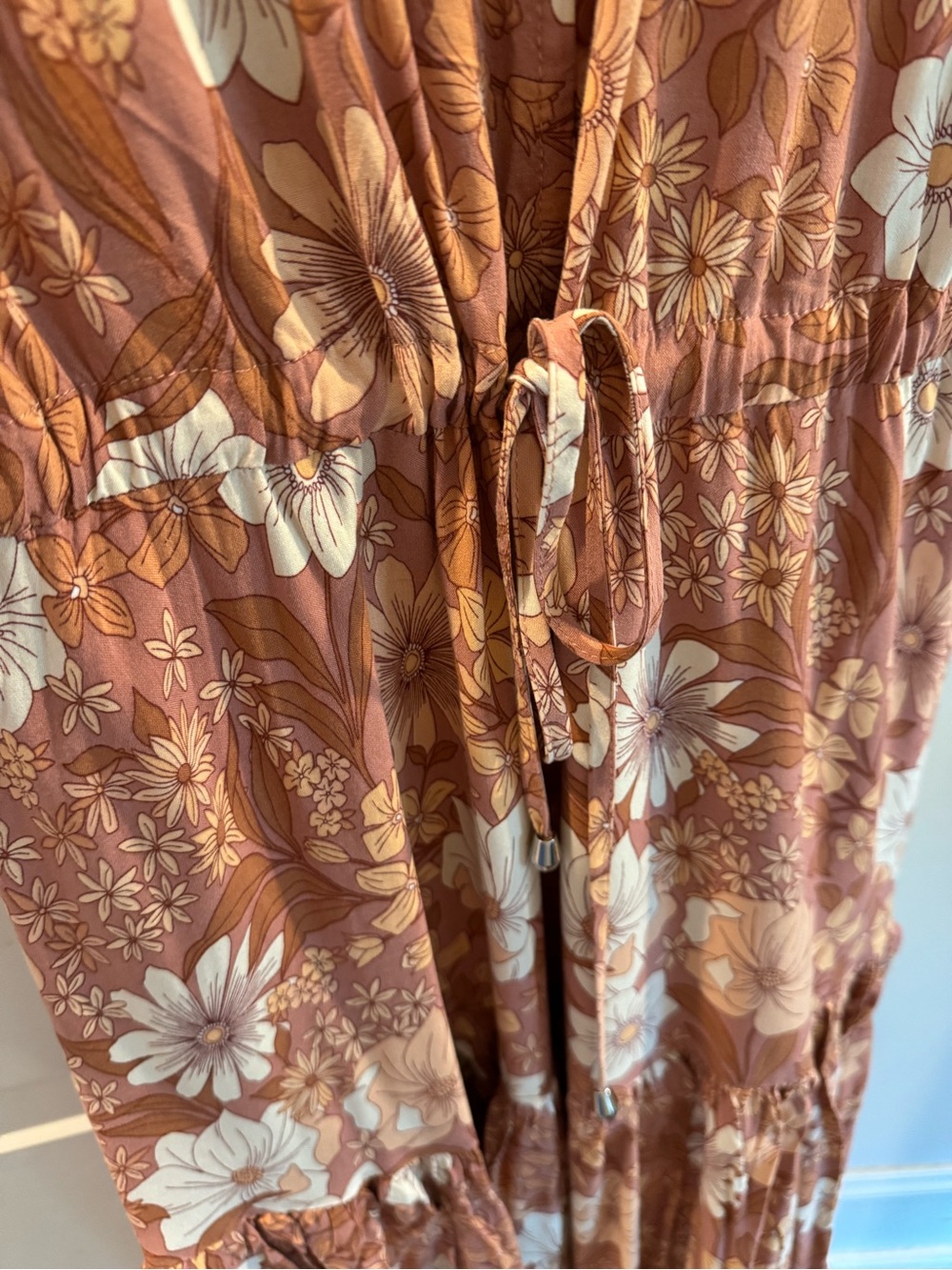 Petal & Pup Dusty Rose Floral Midi Dress - Picture 5 of 5